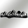 Wallity Mountain Escultura de Pared Metálica Negra